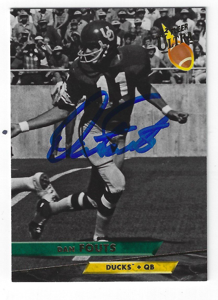 Autographed Dan Fouts Oregon Ducks 2012 Fleer Retro Card