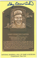 Autographed Gary Carter Hall of Fame Gold Plaque