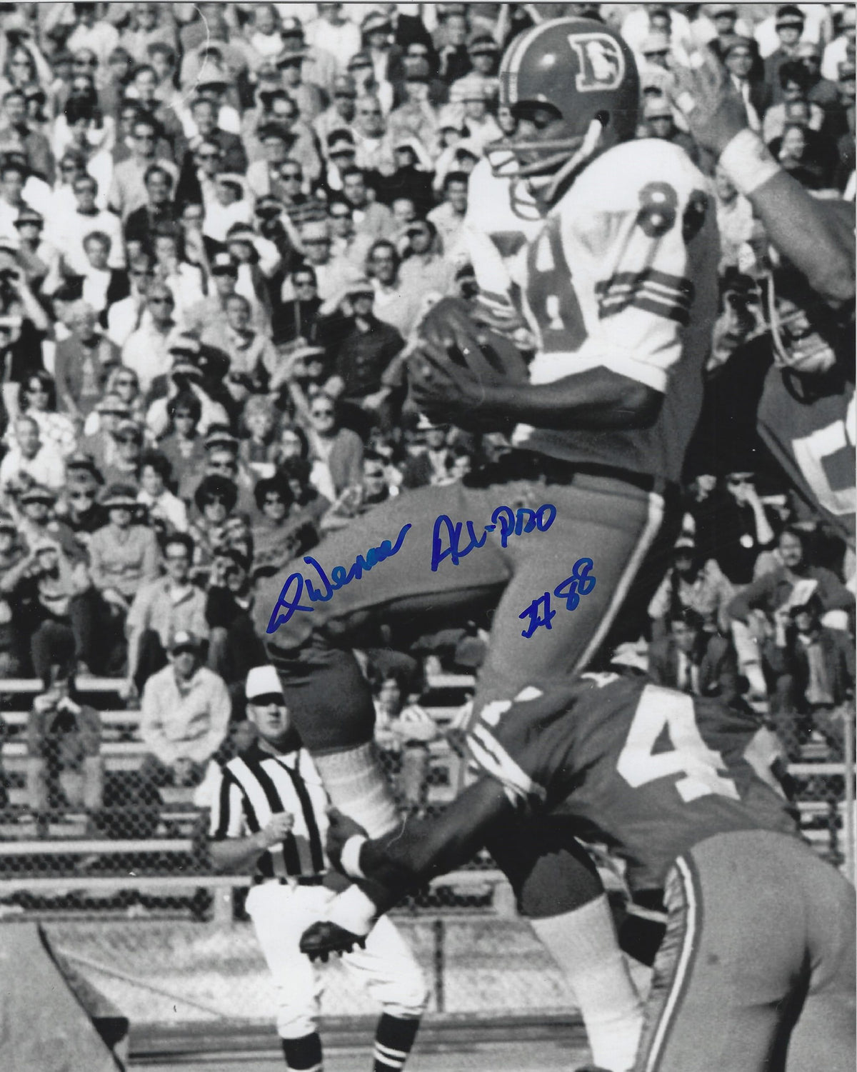 Autographed AL DENSON 8X10 Denver Broncos Photo