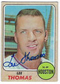 Autographed LEE THOMAS Houston Astros 1968 Topps Card