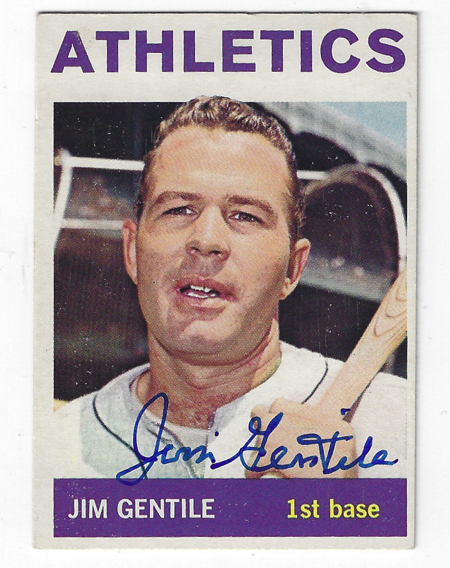 Autographed JIM GENTILE 1964 Topps Card