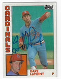 Autographed DAVE LAPOINT 1984 Topps Card