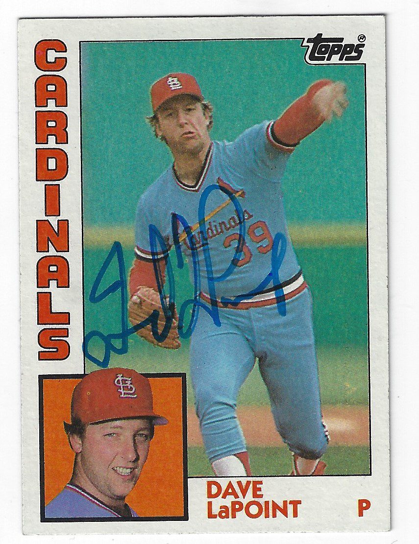 Autographed DAVE LAPOINT 1984 Topps Card