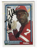 Autographed KIM BATISTE 1992 Topps Card