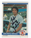 Autographed JOHN HENRY JOHNSON 1984 Fleer Card