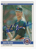Autographed JOHNNY GRUBB 1984 Fleer Card