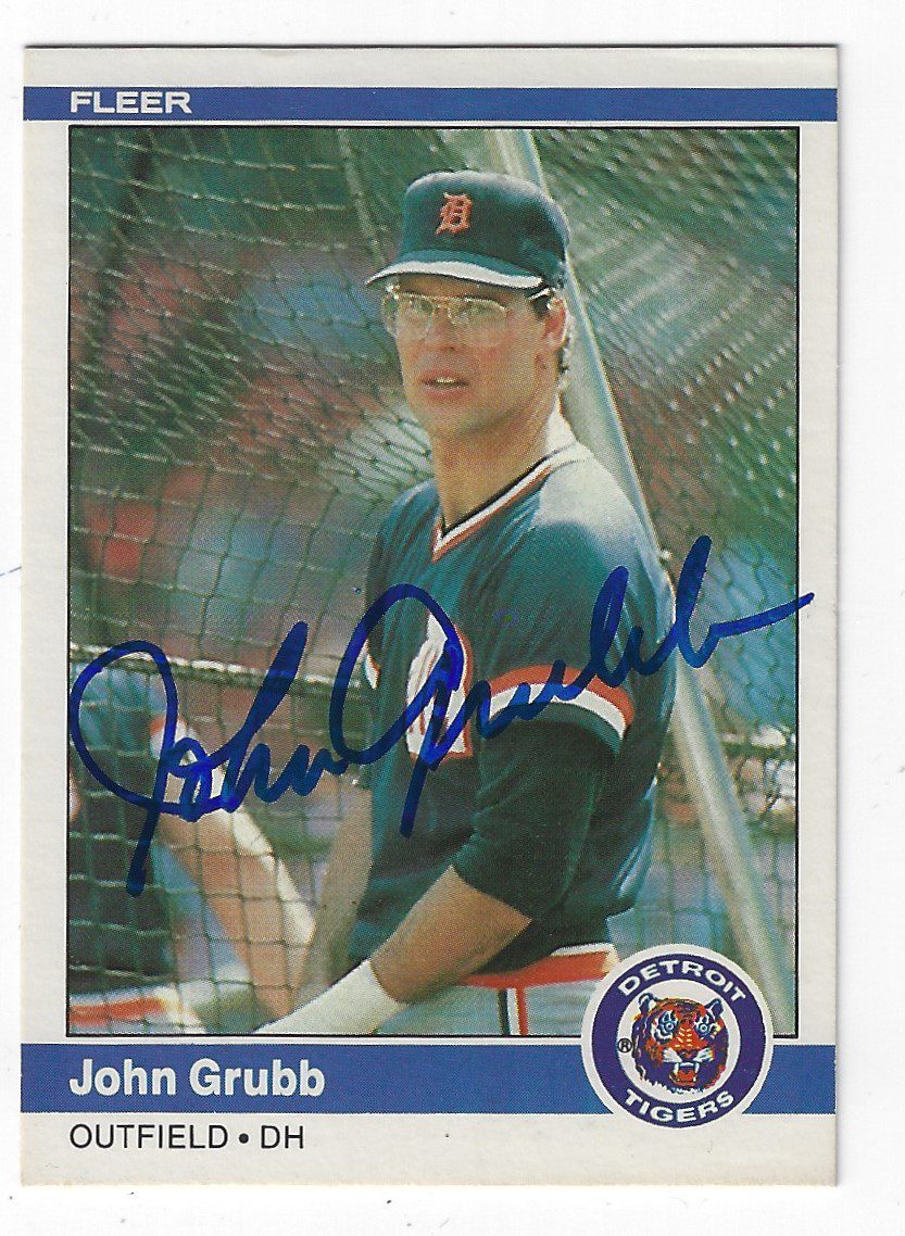 Autographed JOHNNY GRUBB 1984 Fleer Card