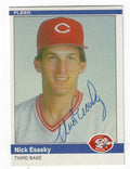 Autographed NICK ESASKY 1984 Fleer Card