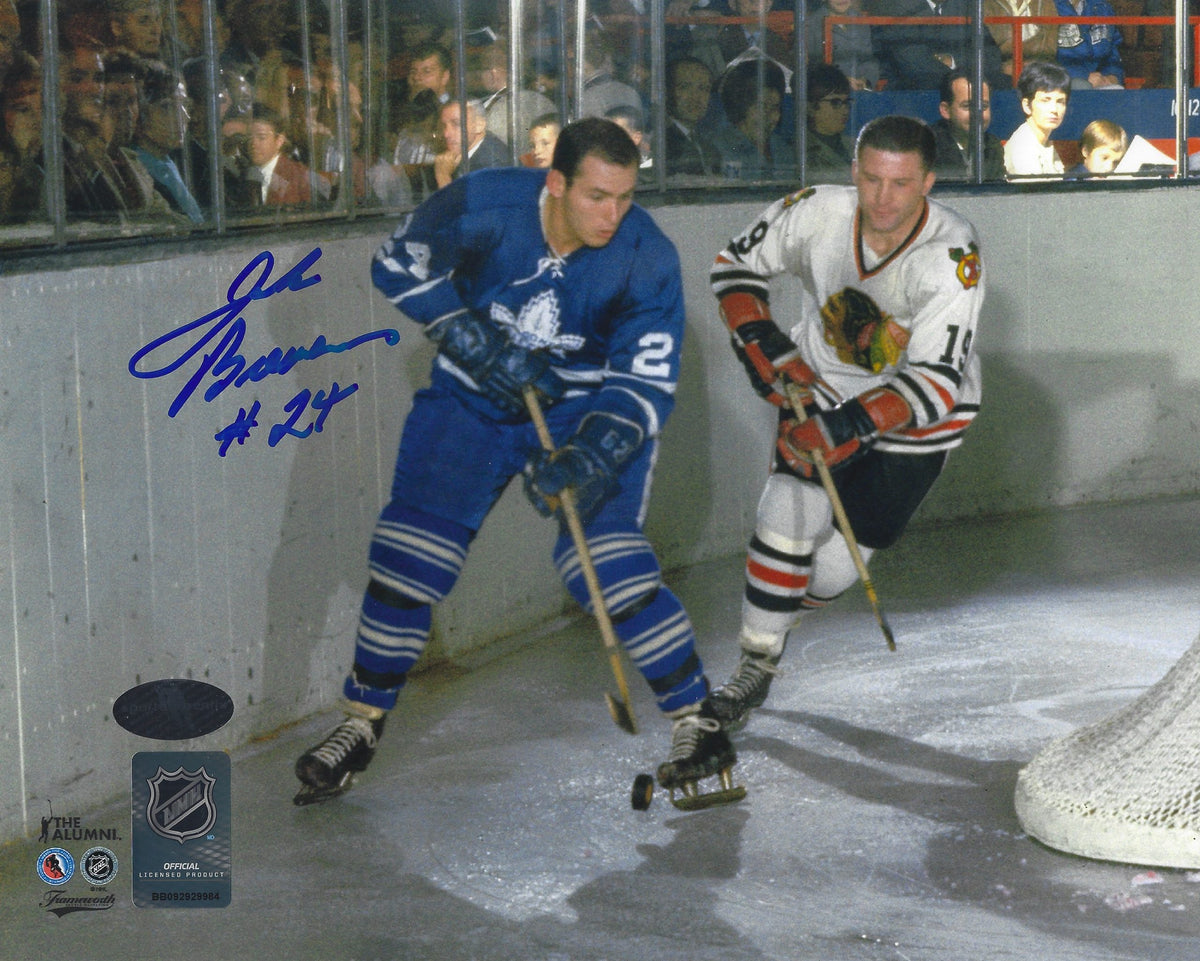 Autographed JOHN BRENNEMAN 8X10 Toronto Maple Leafs Photo
