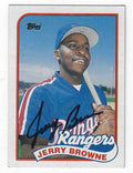 Autographed JERRY BROWNE 1989 Topps Card