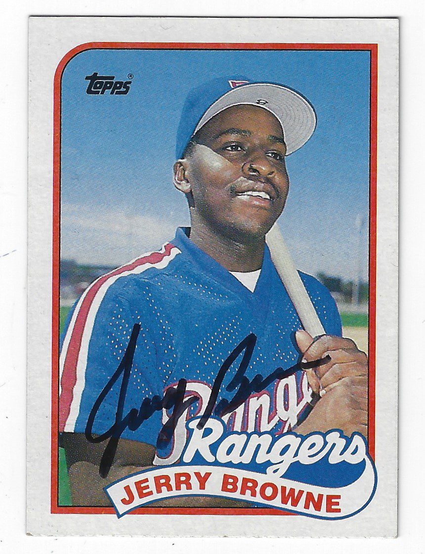 Autographed JERRY BROWNE 1989 Topps Card