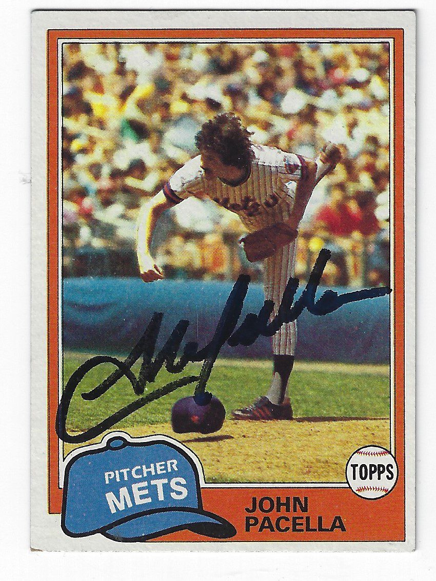 Autographed JOHN PACELLA 1981 Topps Card