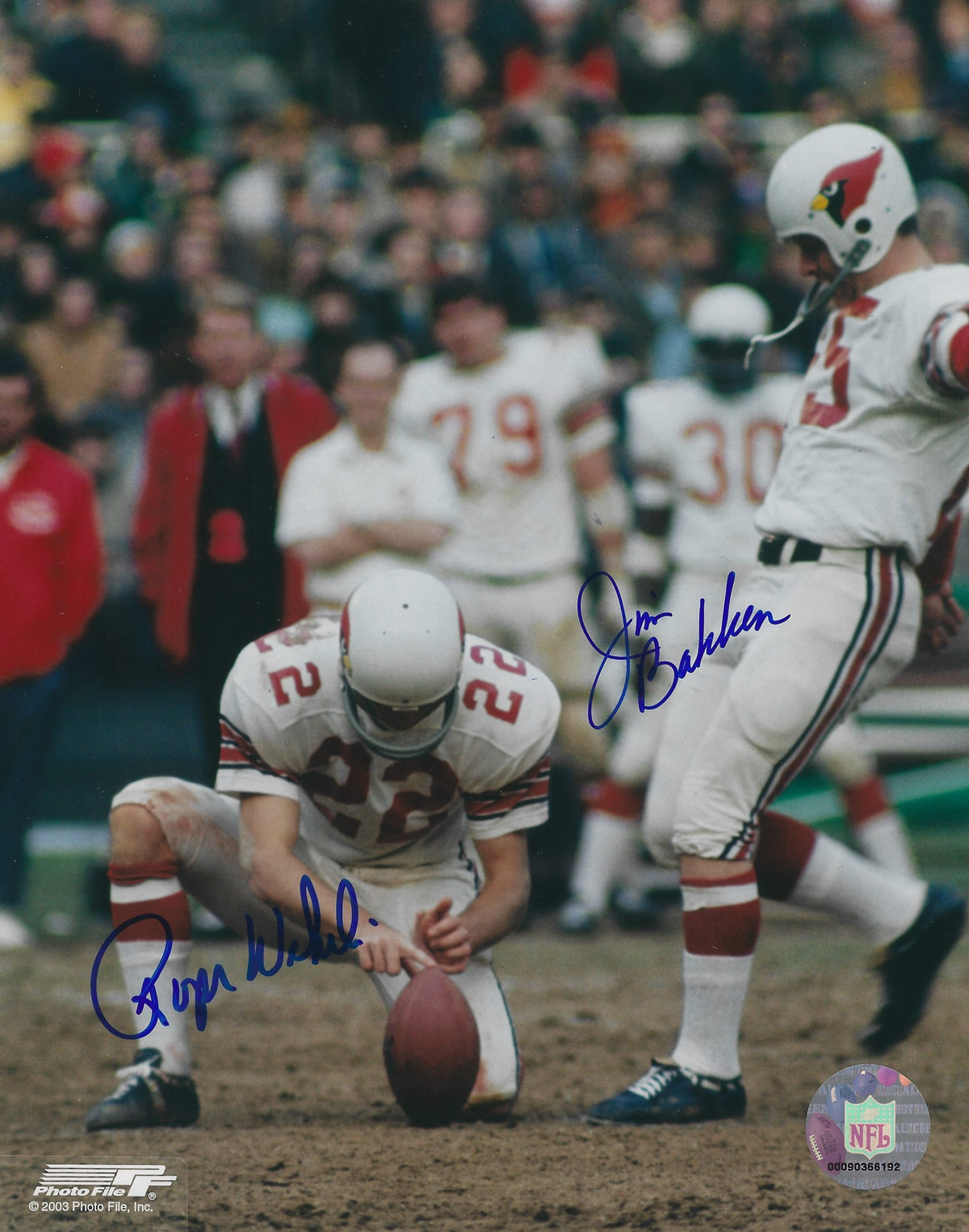 Autographed ROGER WEHRLI & JIM BAKKEN 8X10 St. Louis Cardinals Photo