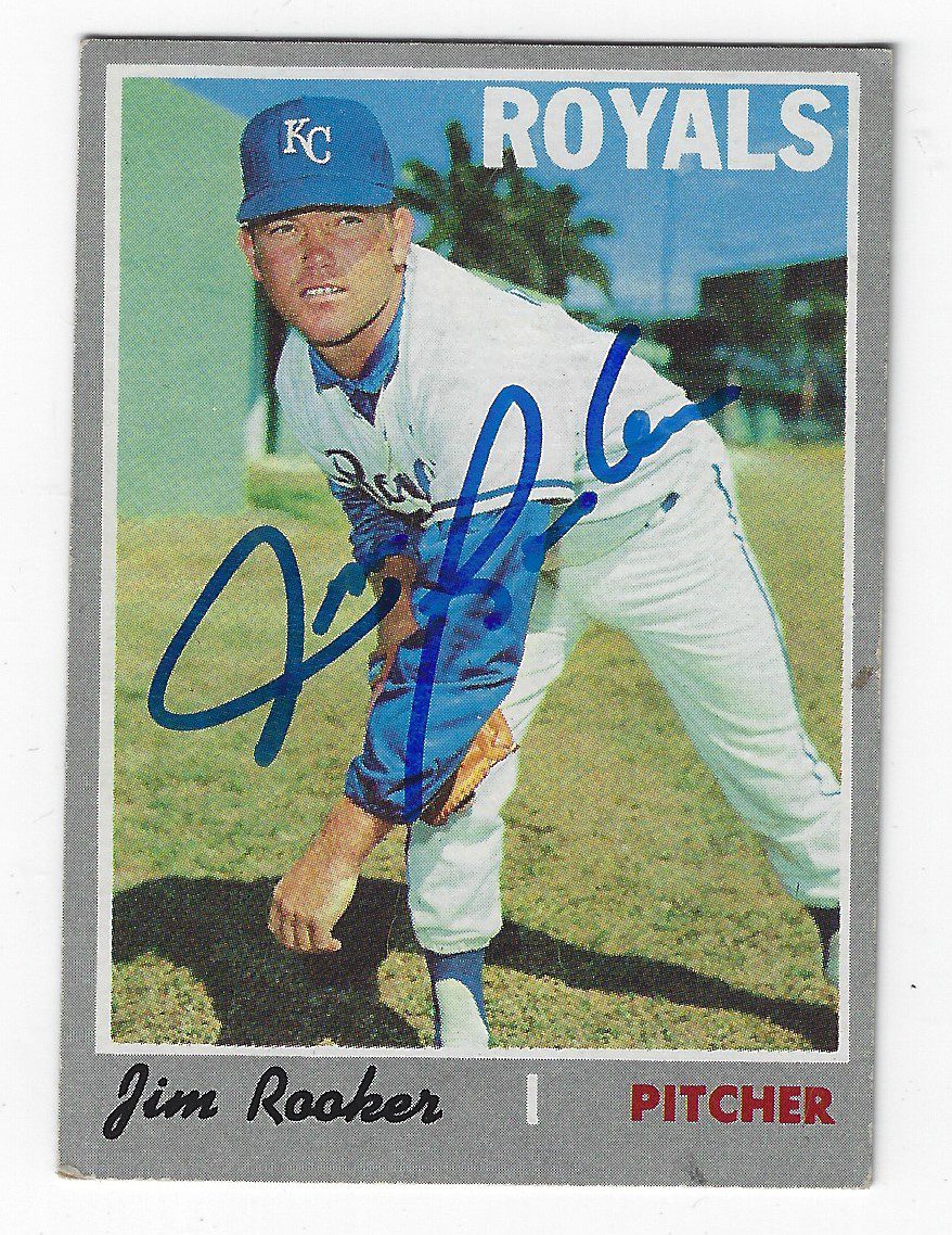 Autographed JIM ROOKER Kansas City Royals 1970 Topps  Card