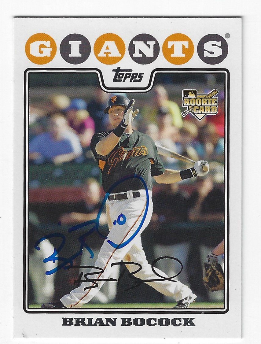 Autographed BRIAN BOCOCK 2008 Topps card