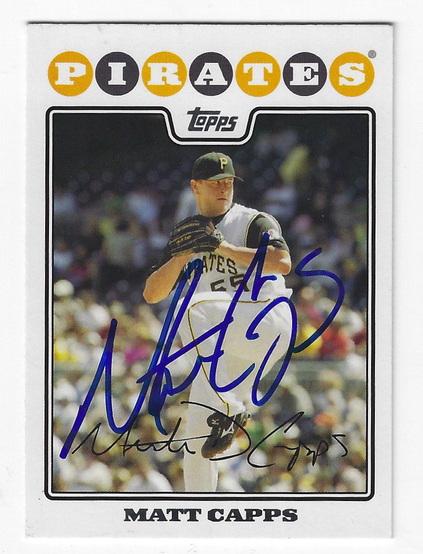 Autographed MATT CAPPS 2008 Topps Card