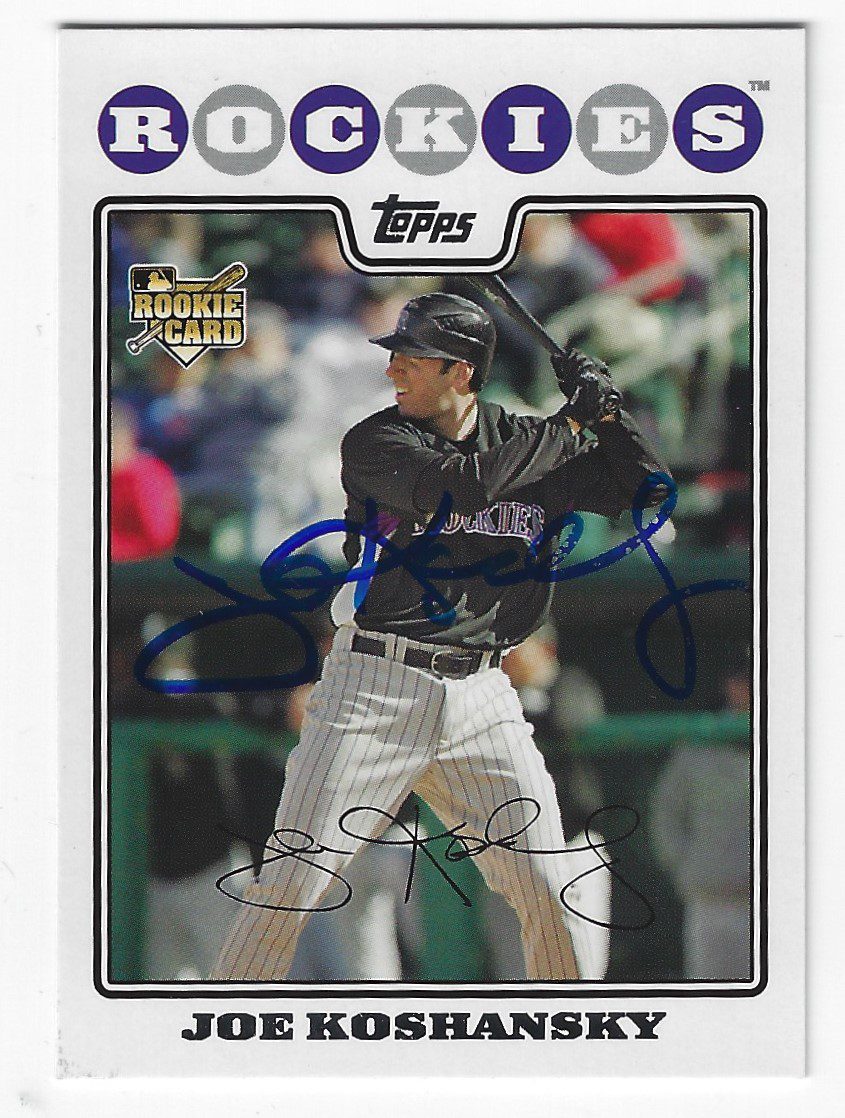 Autographed JOE KOSHANSKY 2008 Topps Card