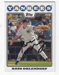 Autographed ROSS OHLENDORF 2008 Topps Card