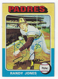 Autographed RANDY JONES San Diego Padres 1975 Topps Card