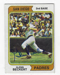 Autographed GLENN BECKERT 1974 Topps Card