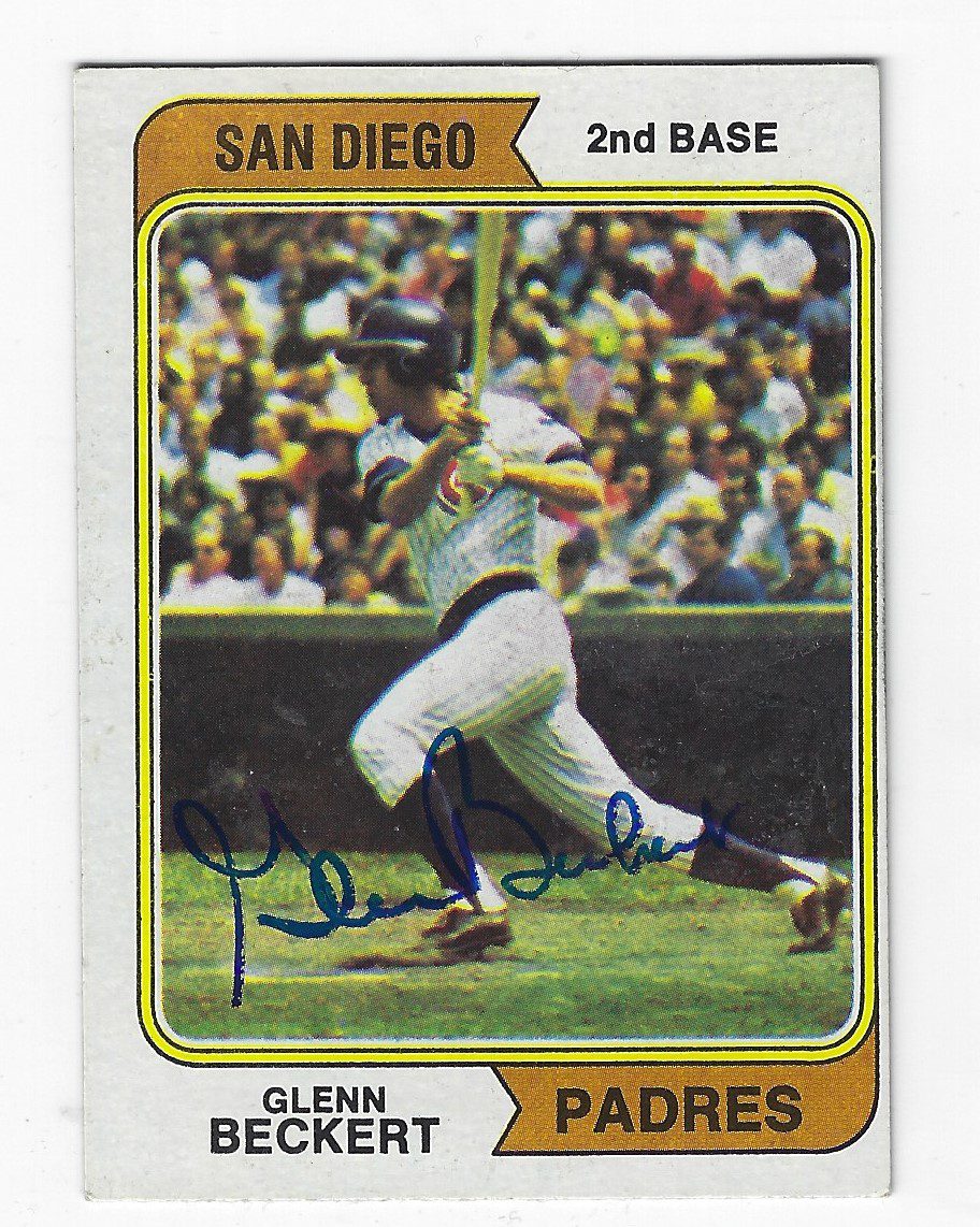 Autographed GLENN BECKERT 1974 Topps Card
