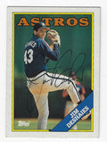 Autographed JIM DESHAIES Houston Astros 1988 Topps card