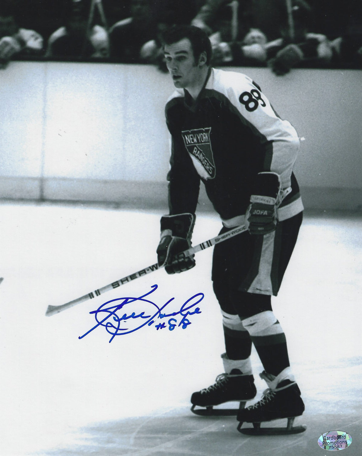 Autographed KEN HODGE 8X10 New York Rangers Photo