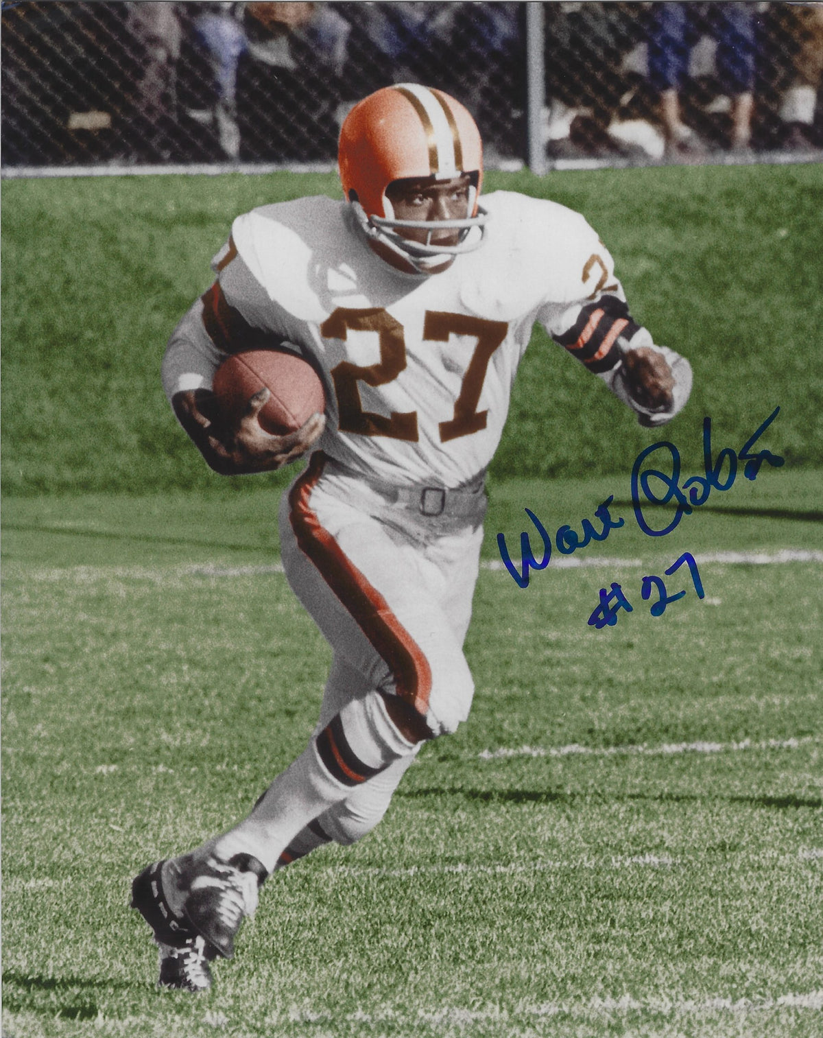 Autographed WALT ROBERTS  8X10 Cleveland Browns Photo