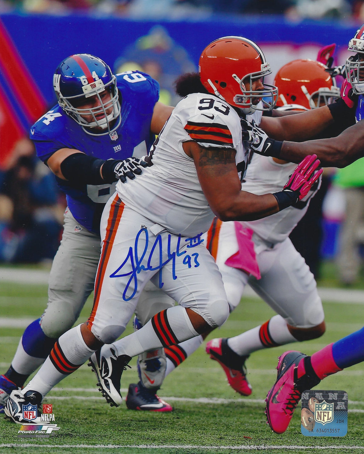 Autographed JOHN HUGHES 8x10 Cleveland Browns Photo