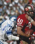 Autographed Larry Hand  8X10 Detroit Lions Photo