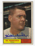 Autographed HAL WOODESHICK 1961 TOPPS Card