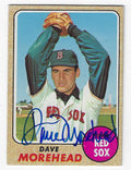 Autographed Dave Morehead 1968 Topps Card