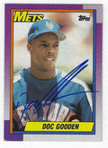 AUTOGRAPHED DOC GOODEN 1990 Topps New York Mets Card