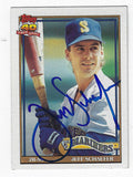 Autographed JEFF SCHAEFER 1991 Topps Card