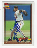 Autographed JOSE MESA 1991 Topps Card