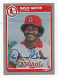 Autographed DAVID GREEN 1985 Fleer Card