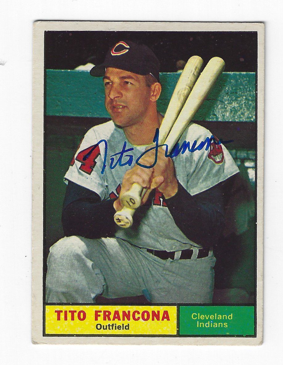 Autographed TITO FRANCONA 1961 TOPPS Card