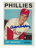 Autographed ART MAHAFFEY 1964 Topps Card