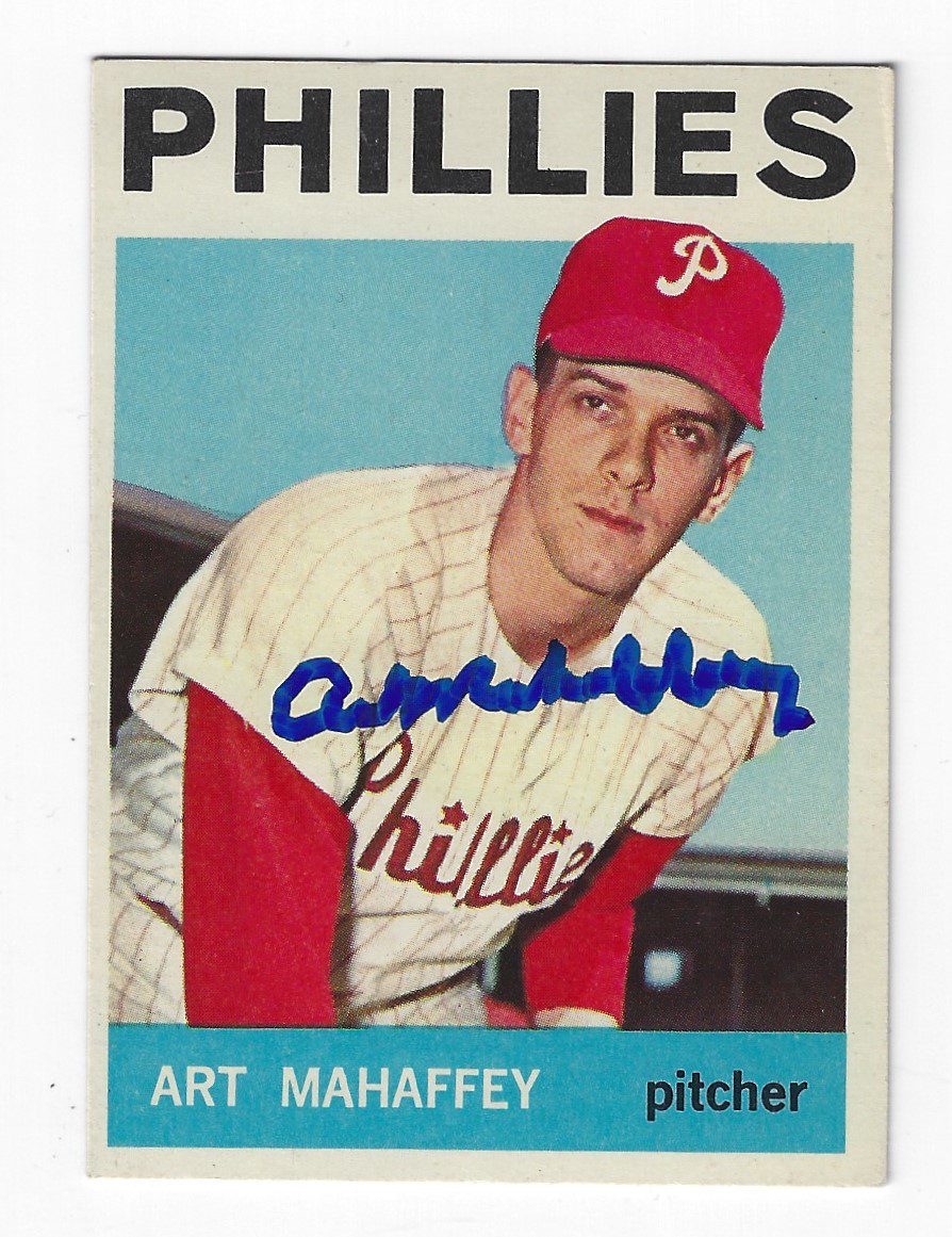 Autographed ART MAHAFFEY 1964 Topps Card