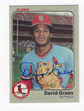 Autographed DAVID GREEN 1983 Fleer Card
