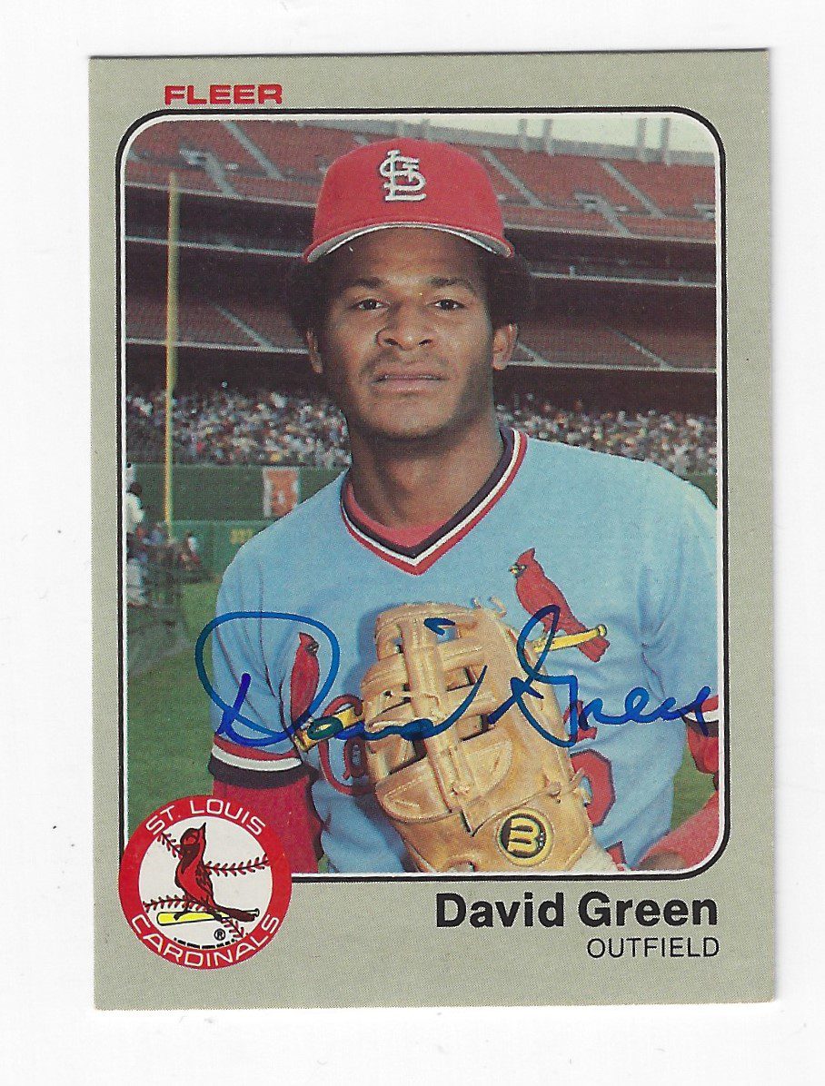 Autographed DAVID GREEN 1983 Fleer Card