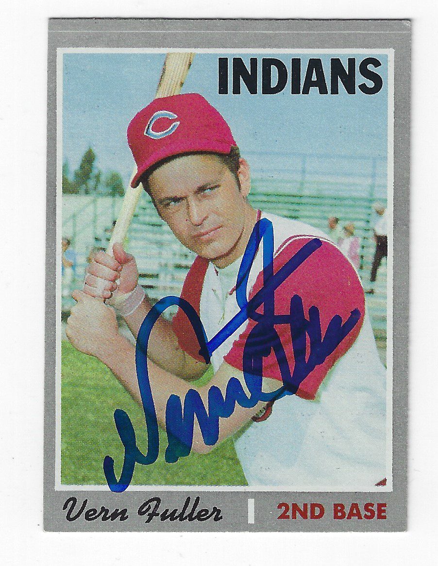 Autographed VERN FULLER Cleveland Indians 1970 Topps  Card