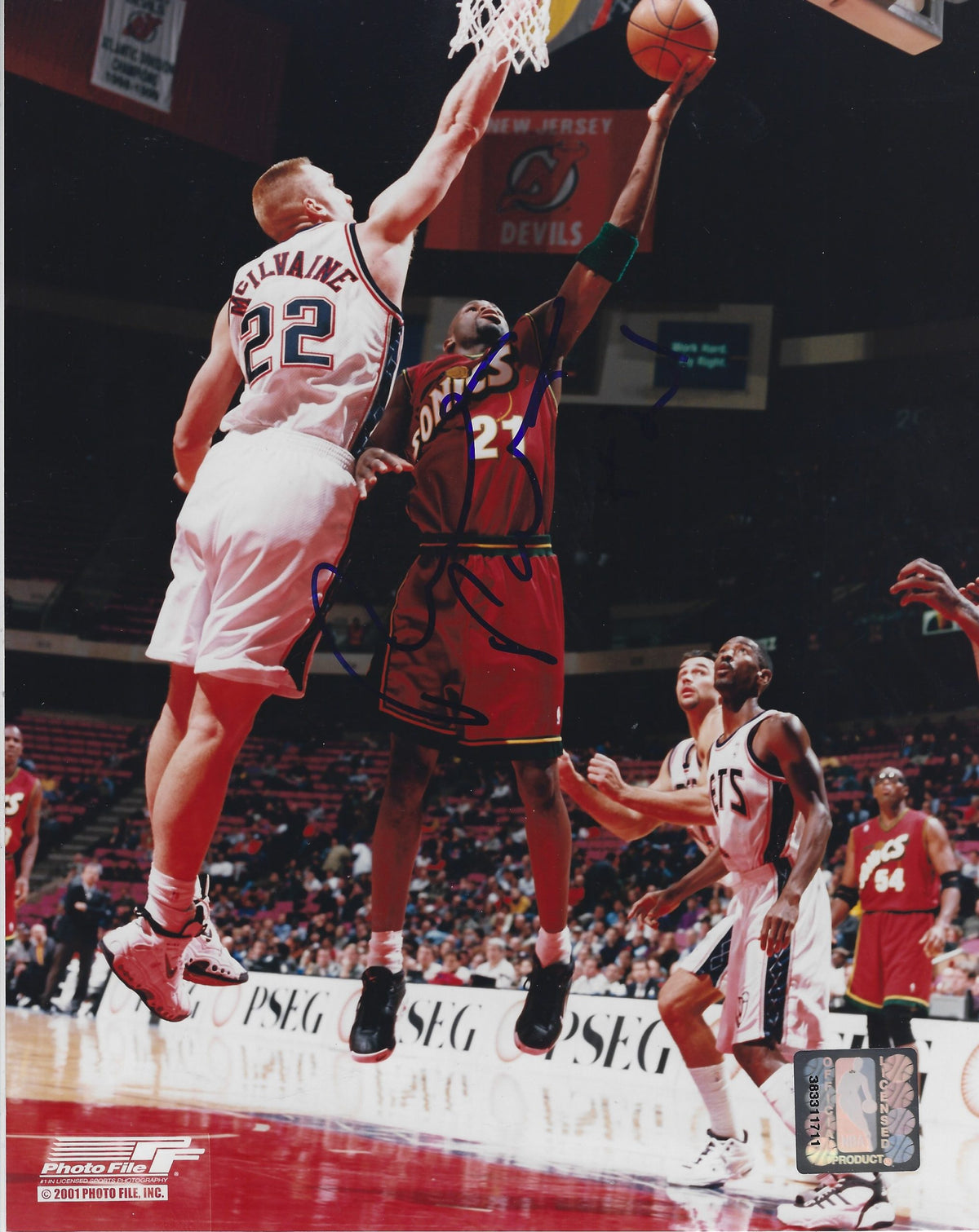Autographed  RUBEN PATTERSON 8X10 Seattle SuperSonics photo