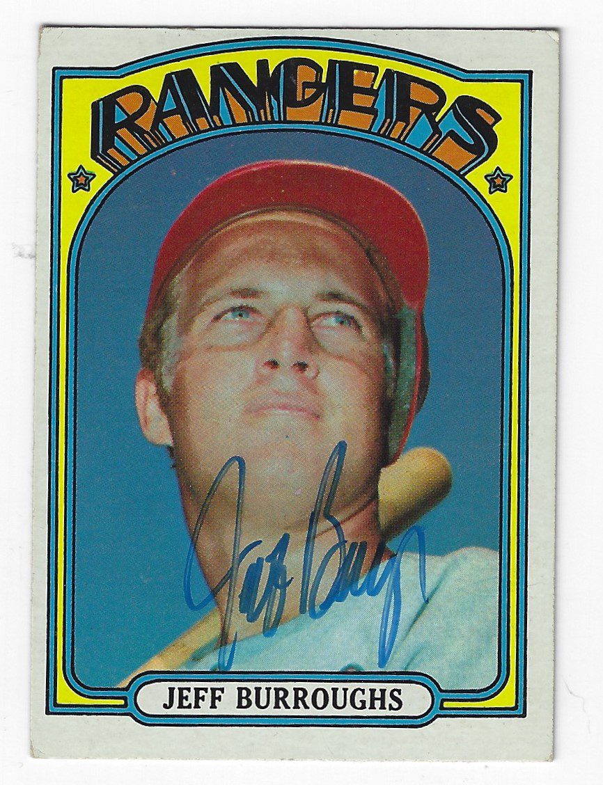Autographed JEFF BURROUGHS 1972 Topps Card
