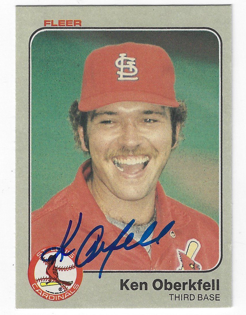 Autographed KEN OBERKFELL 1983 FLEER Card