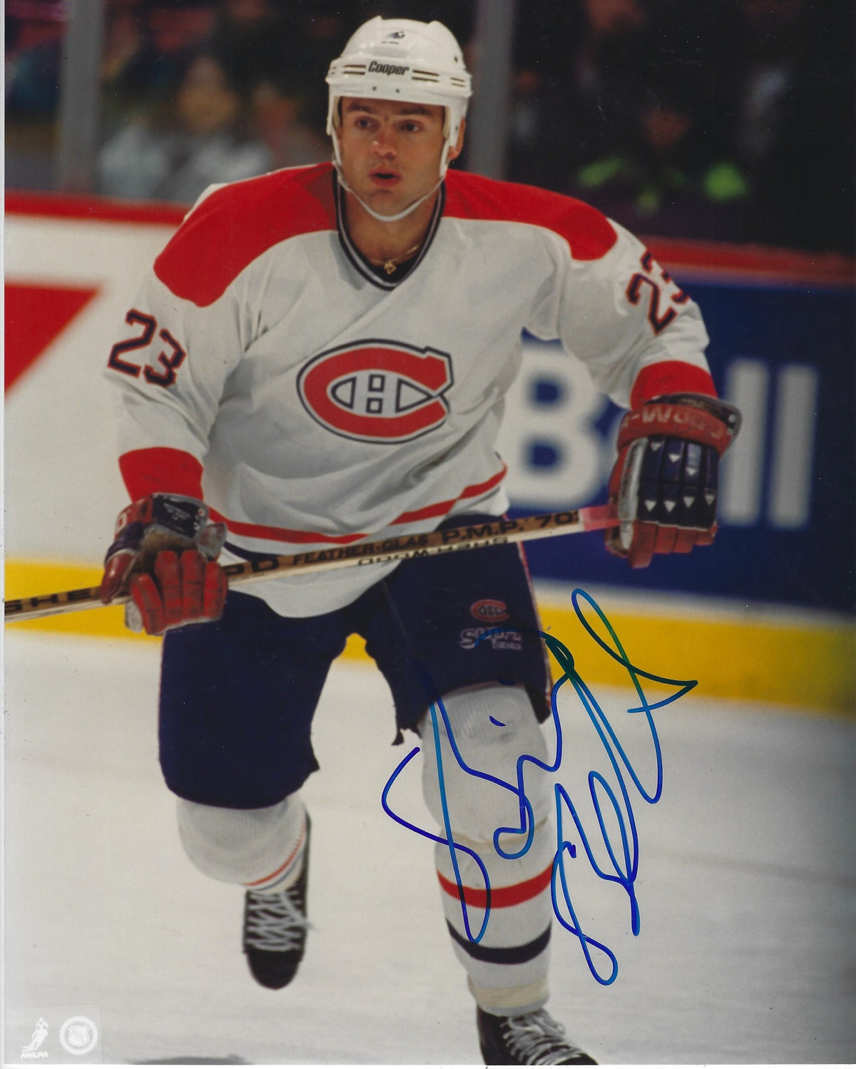 Autographed BRIAN BELLOWS 8X10 Montreal Canadiens Photo