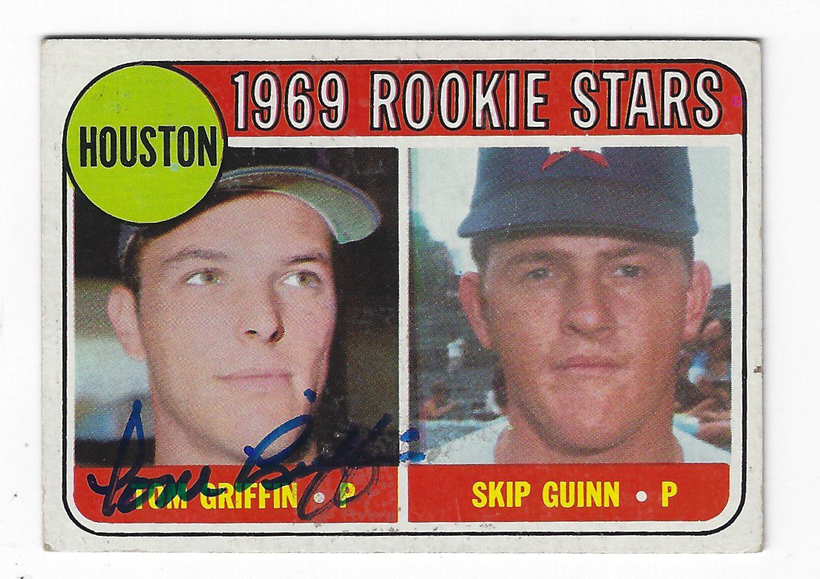 Autographed TOM GRIFFIN Houston Astros 1969 Topps Card