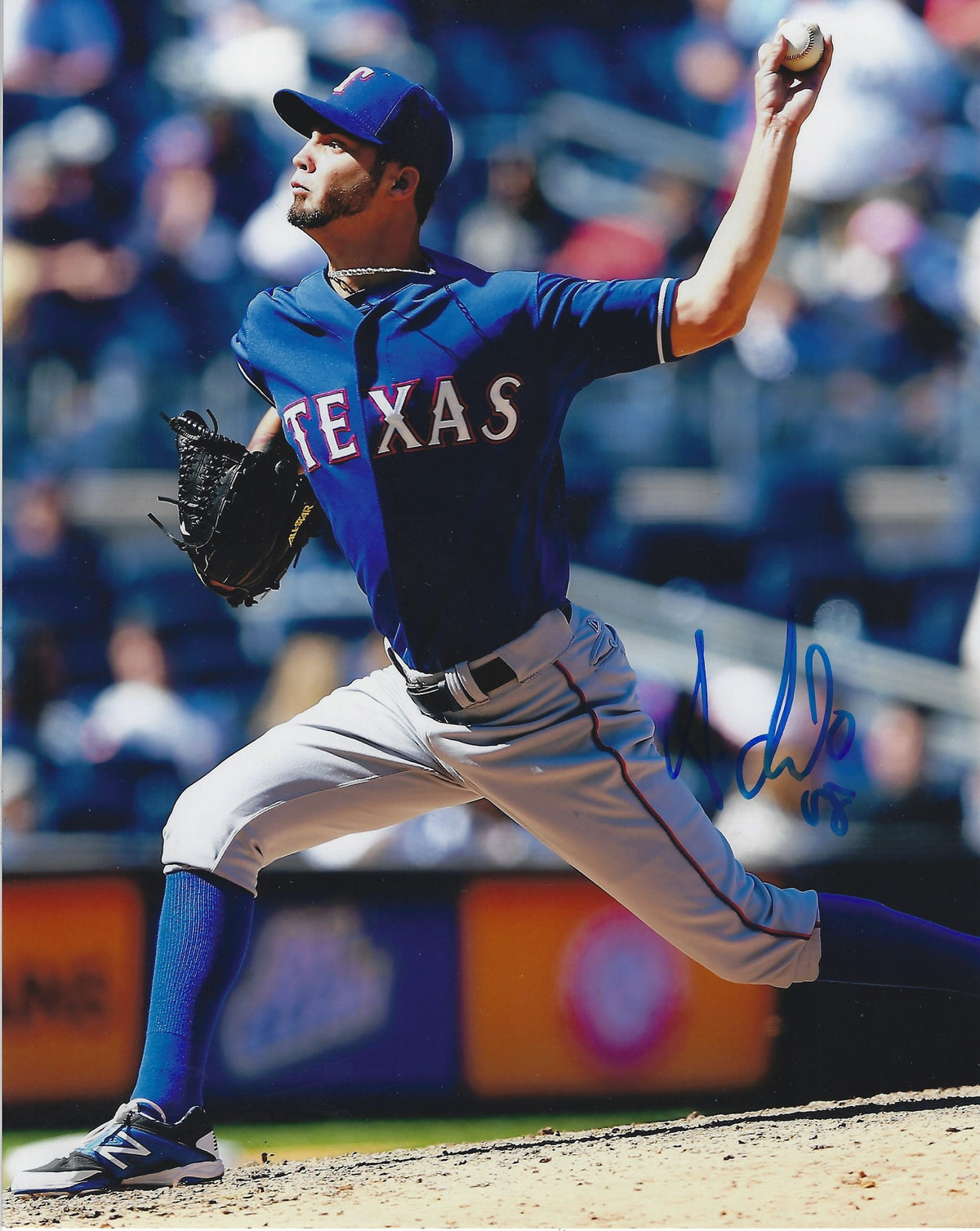 AUTOGRAPHED 8X10 ALEX CLAUDIO TEXAS RANGERS Photo