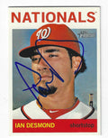 Autographed IAN DESMOND Washington Nationals 2013 Topps Heritage Card #46