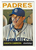 Autographed EVERTH CABRERA San Diego Padres 2013 Topps Heritage Card #178